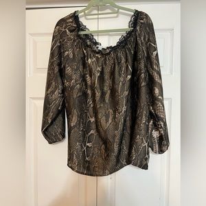 Snakeskin print Alberto Makali top XL